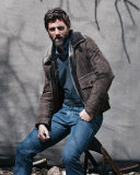 Dark-Wash Straight-Leg Denim Jeans, Blue