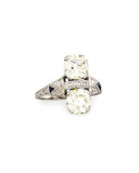 Estate Art Deco Two-Stone Diamond Dinner Ring