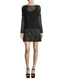 The Slick Crochet Pullover Sweater, Black