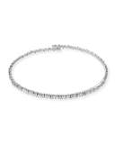 18K White Gold Diamond Baguette Choker Necklace, 3.0 tdcw