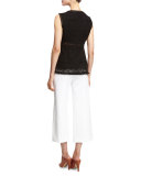 Wide-Leg Crisscross Trousers