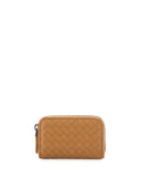 Intrecciato Mini Coin Purse, Camel
