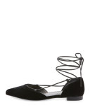 Gilligan Lace-Up d'Orsay Flat, Black