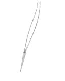 Flawless Spike Charm Necklace in 14K White Gold