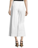 Kenmare Cropped Wide-Leg Pants, White