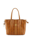 Liz Reversible Shopper Tote Bag, Cognac