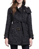 Finsbridge Hooded Quilted Jacket, Black