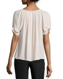 Berkeley Pleated Silk Top