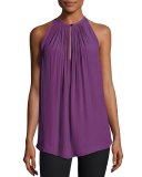 Piper Sleeveless Keyhole Top, Radiant Orchid