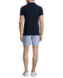 Felix Slim-Fit Johnny-Collar Polo Shirt, Navy