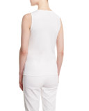 Viscose Milano Contour Tank, Bianco