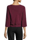Penelope Tiered Crepe Top