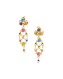 Paisley Multicolor Cabochon Drop Earrings