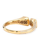 18k Pyramide Onyx & Diamond Bangle