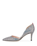 Phantom Glitter d'Orsay Pump, Silver