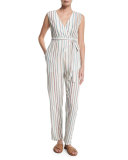 Alexa Striped V-Neck Jumpsuit