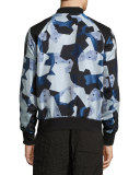 x CR Collection Visetos Jacquard Bomber Jacket, Blue