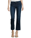 Le Slim Straight Cropped Denim Jeans, Denrock
