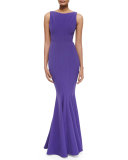 Sleeveless Naomi Contour Gown, Amethyst