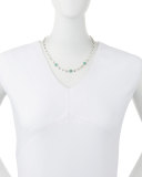 Silver Rock Candy Short Bead & Stone Necklace