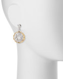 Vesuvio 18k Diamond Cluster Hoop Drop Earrings, 6.7tcw