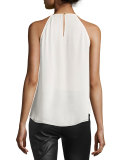 Laygin Embellished Sleeveless Top, Ivory
