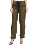 Bode Drawstring Cargo Pants, Military