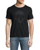 Skull Graphic Crewneck T-Shirt, Black