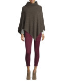 Haesel C Speckled Cashmere Poncho, Heather Cacao