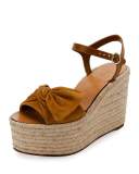 Tropical Bow Espadrille Wedge Sandal 