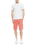 Griffin Flat-Front Shorts, Orange