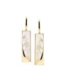 Satin Mother-of-Pearl Bar Earrings
