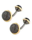 Black Diamond & Onyx Bauble Cuff Links