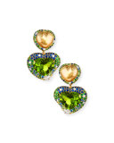 Hearts Desire South Sea Pearl & Peridot Drop Earrings