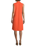Sleeveless Button-Front Shirtdress