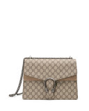 Dionysus GG Supreme Shoulder Bag, Ebony/Taupe