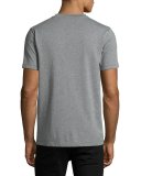 Textured Logo Patch T-Shirt, Gray