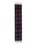Arran Tartan Cashmere Muffler Scarf, Red/Blue/Black 