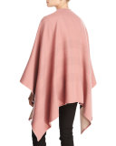 Reversible Check-Print Cape, Ash Rose