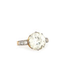 Estate Edwardian Platinum & Diamond Engagement Ring, Size 6.25