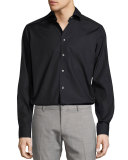 Pin-Dot Dress Shirt, Black