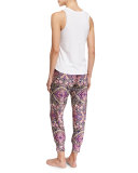 Printed Drawstring Sweatpants, Tropical Rainforest