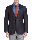 Tic Two-Button Sport Coat, Black/Gray
