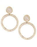 Stardust Snowman Post Pave Gold Earrings