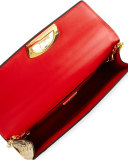 Vero Houndstooth-Embossed Clutch Bag