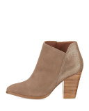 Savie Suede Chunky-Heel Bootie