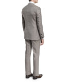 Micro-Tic Two-Piece Trofeo® Wool Suit, Tan