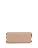 Saffiano Wallet on Chain, Blush (Cammeo)