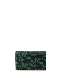 Anouk Mini Printed Chain Envelope Clutch Bag, Green/Multi