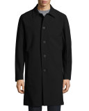 Porter HL Kingward Single-Breasted Top Coat, Black